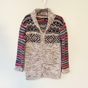 5/$25 GapKids long sleeve aztek knit zipper front cardigan sweater